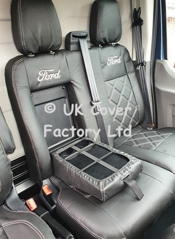Van Seat Covers For Transit Custom/MK8 Made with Ford Letters 11A1FD Grey