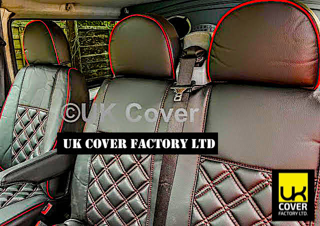 Ready Stock Van Seat Covers For Ford Transit MK6/MK7 Made with No Logo 11A3RS Red