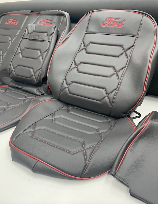 Van Seat Covers For Transit Custom/MK8 Made with FORD 11A3FD RED ELECTRON