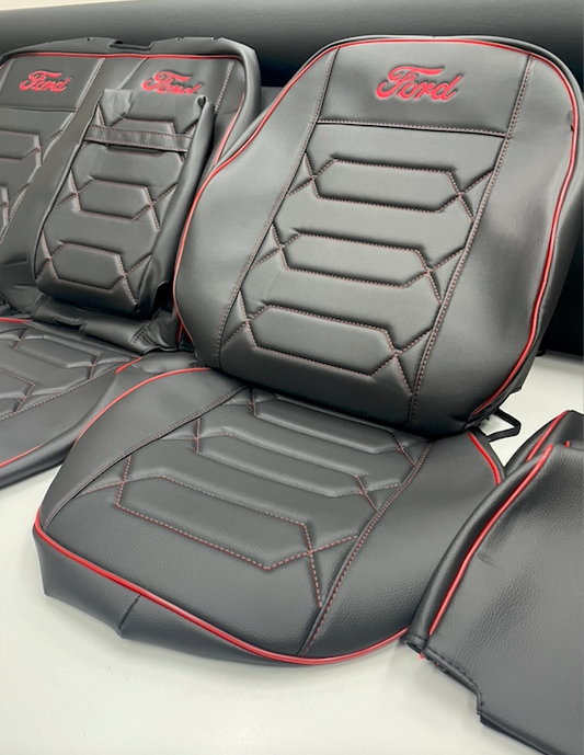 Van Seat Covers For Transit Custom/MK8 Made with FORD 11A3FD RED ELECTRON
