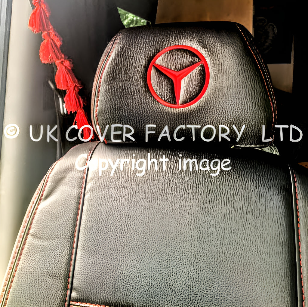 Van Seat Covers For Mercedes Sprinter Made with Logo 11A3MER© Red