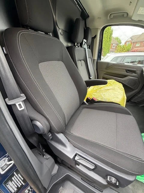 Van Seat Covers For VW Transporter T7 with VW Logo 11A28VW Green with Piping