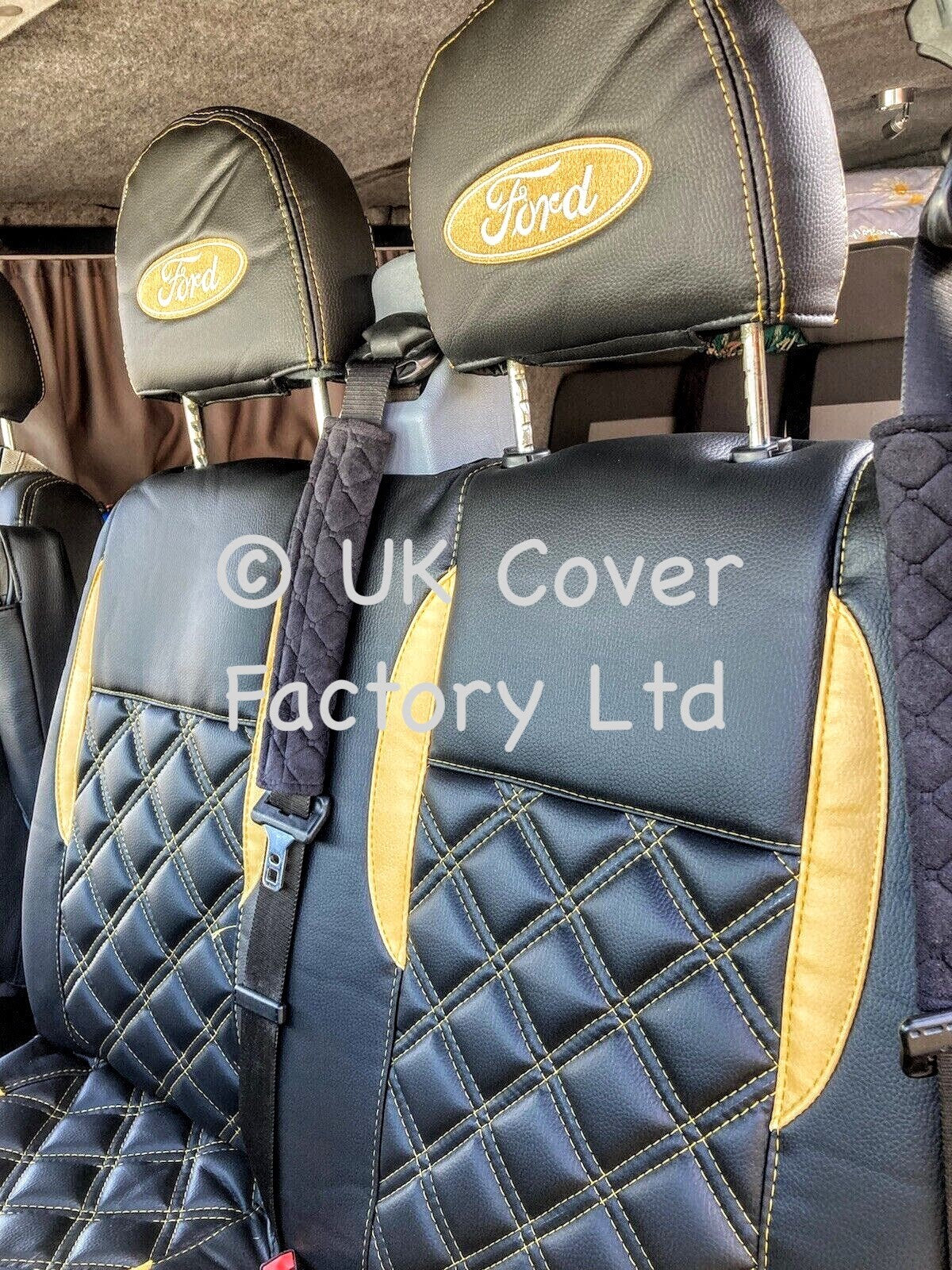 Van Seat Covers For Transit Custom/MK8 Made with FORD 11A27FD YELLOW