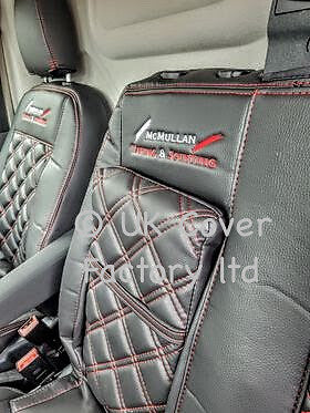 Van Seat Covers For Mercedes Sprinter Made with Logo 11A3MER© Red