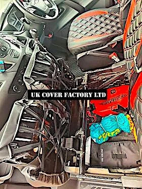 Van Seat Covers For Transit Custom/MK8 Made with RS LOGO 11A23RSP RED