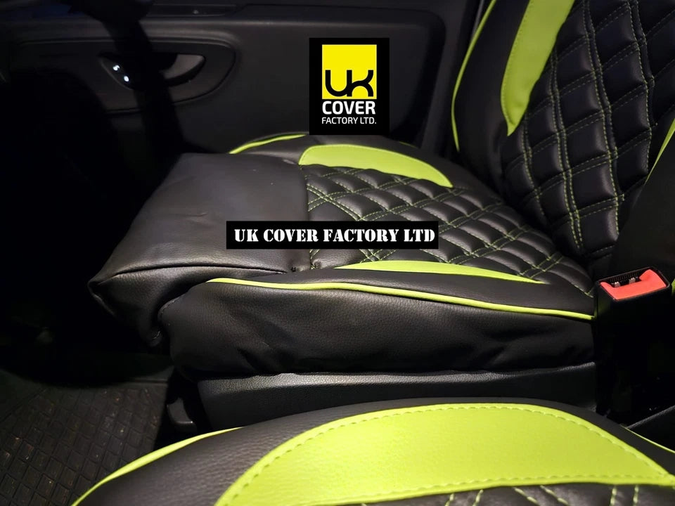 Van Seat Covers For Mercedes Sprinter Made with Dual Logo 11A28MER©MB Lime Green
