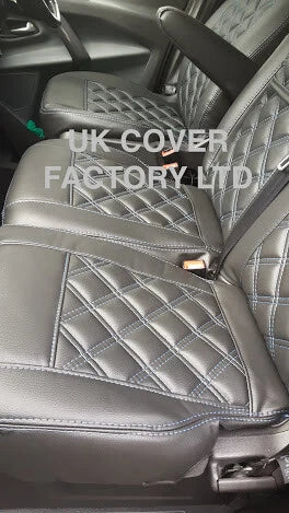 Van Seat Covers For Transit Custom/MK8 Made with Ford Logo 11A4FD© BLUE
