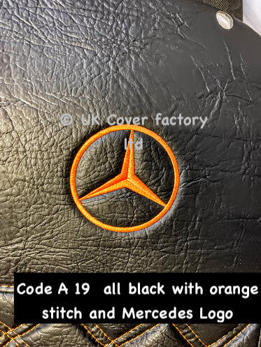 Van Seat Covers For Mercedes Sprinter Made with Logo 11A19MER© Orange
