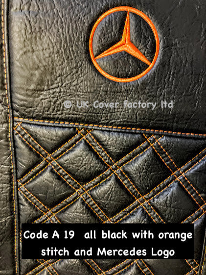 Van Seat Covers For Mercedes Sprinter Made with Logo 11A19MER© Orange