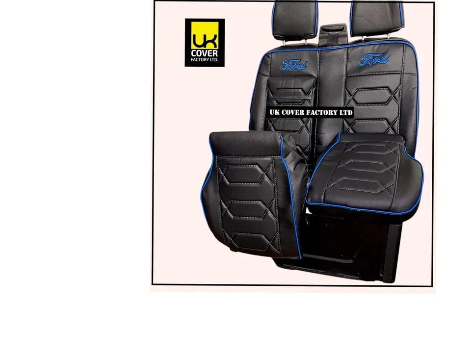 Van Seat Covers For Transit Custom/MK8 Made with FORD 11A4FD BLUE ELECTRON