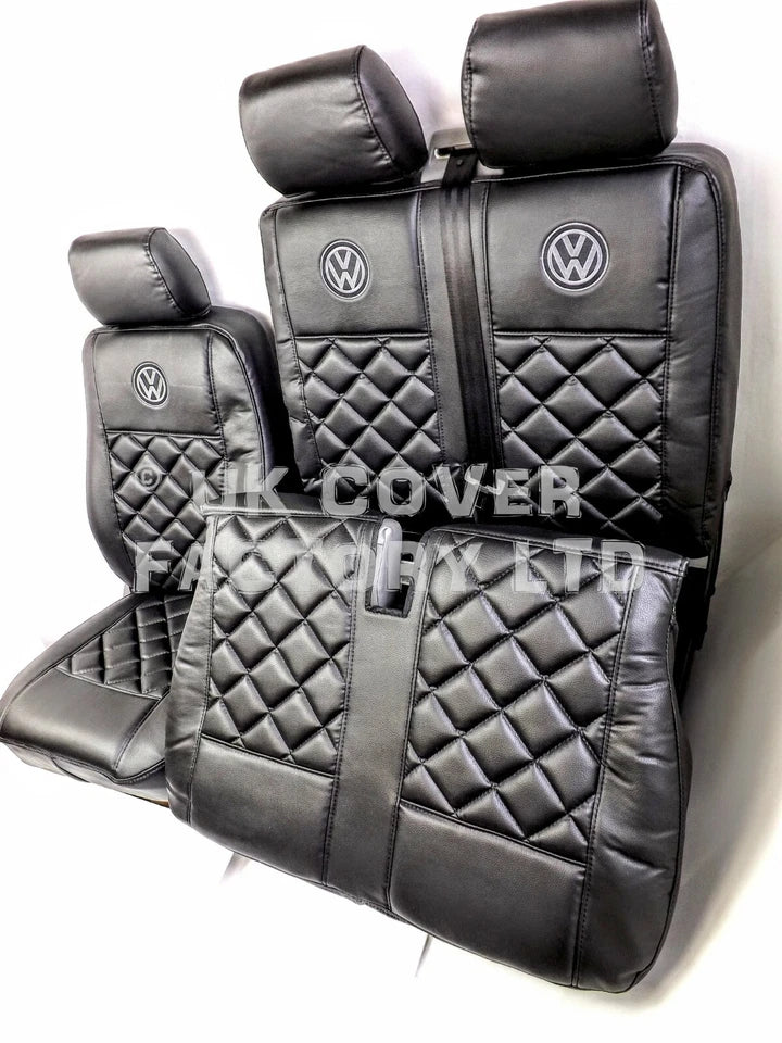 Van Seat Covers For VW ID Buzz Made with Logo 11A5VW Black
