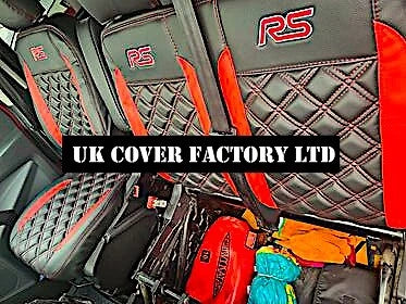 Van Seat Covers For Transit Custom/MK8 Made with RS LOGO 11A23RSP RED