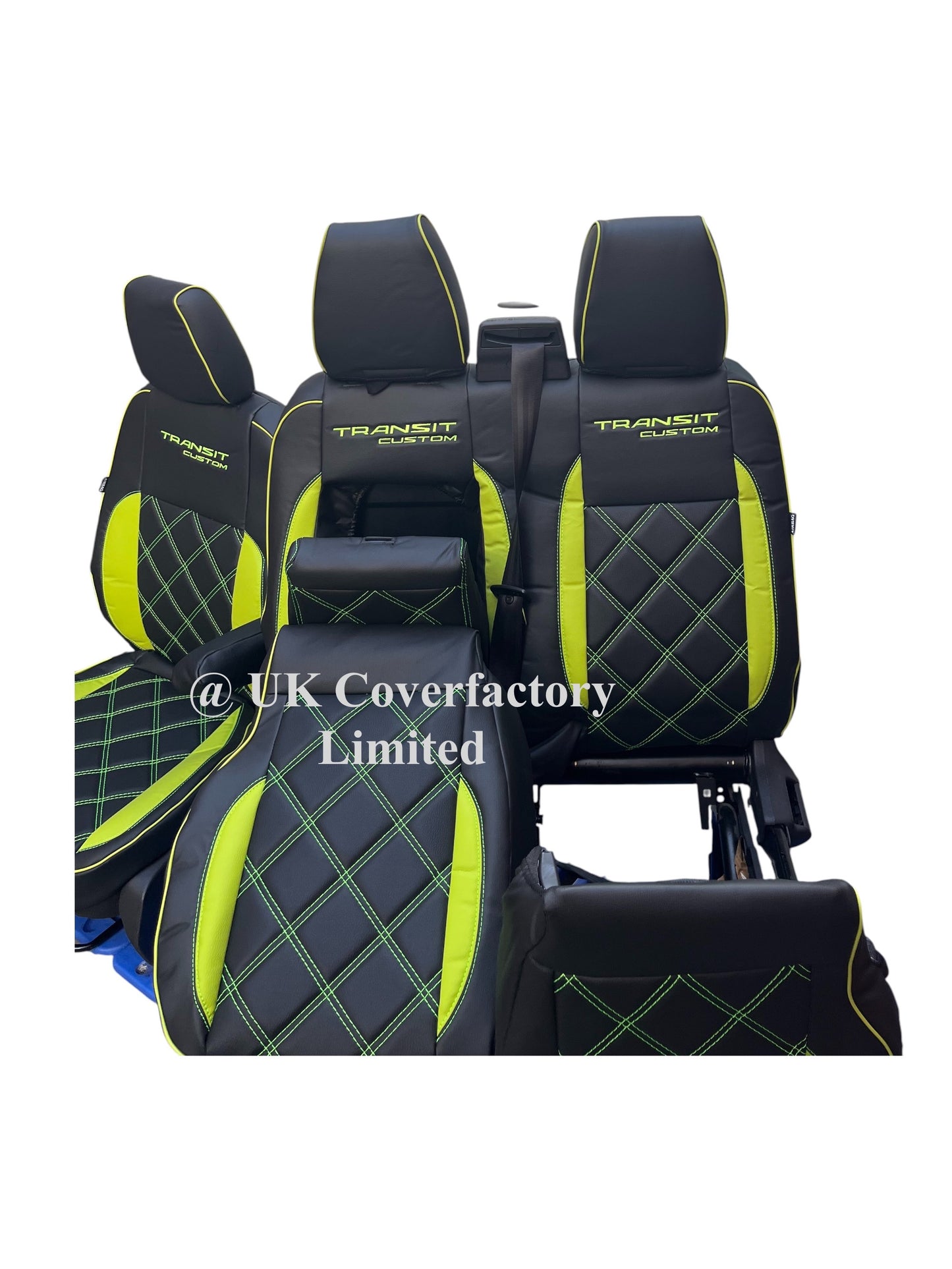 Van Seat Covers For Transit Custom/MK8 Made with Transit Custom 1A28PPTC Limegreen