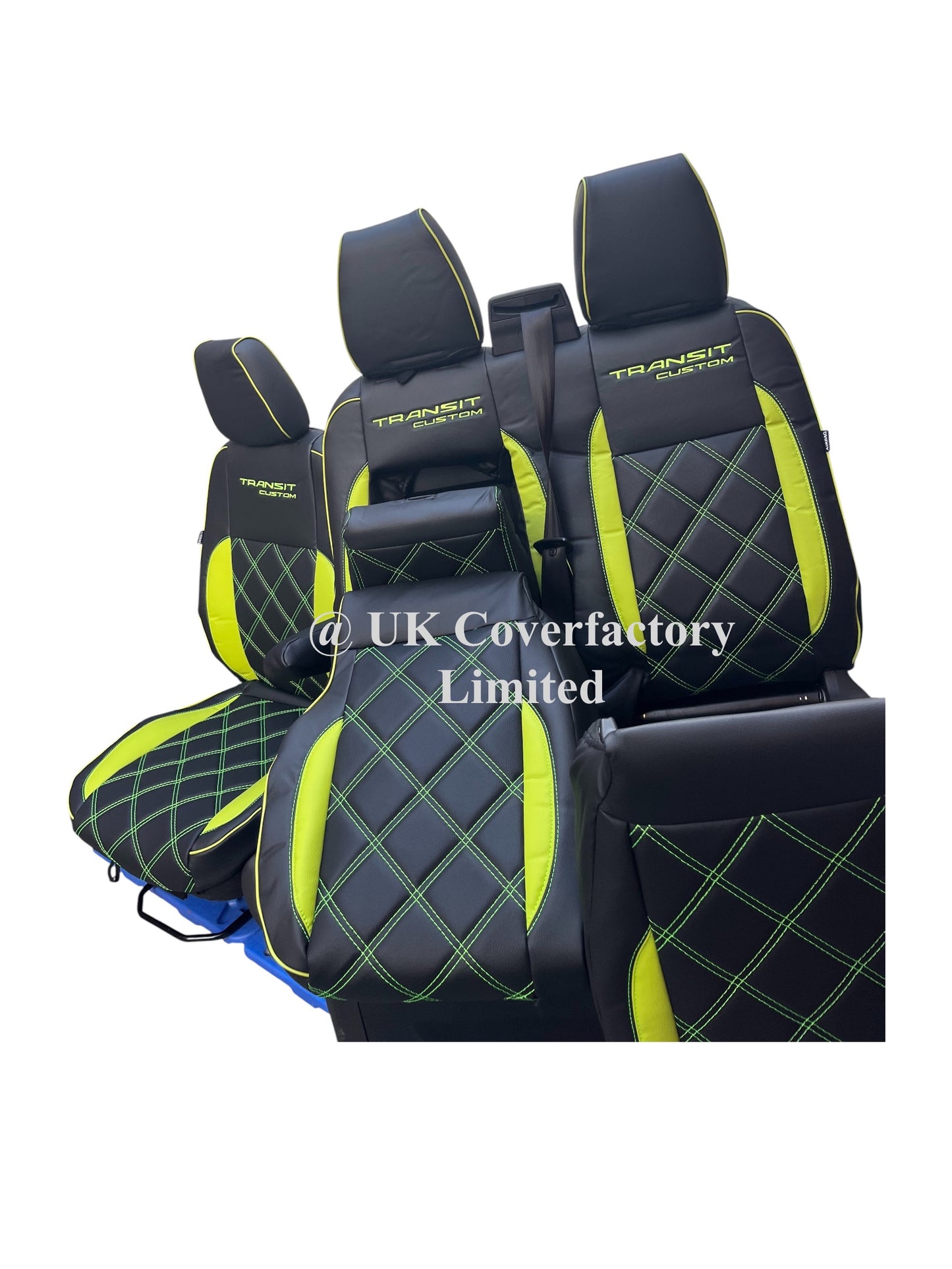 Van Seat Covers For Transit Custom/MK8 Made with Transit Custom 1A28PPTC Limegreen