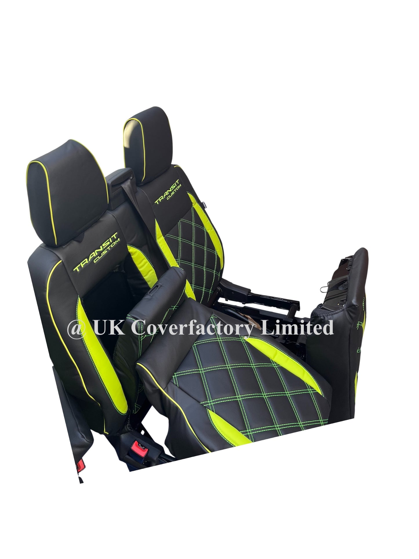 Van Seat Covers For Transit Custom/MK8 Made with Transit Custom 1A28PPTC Limegreen