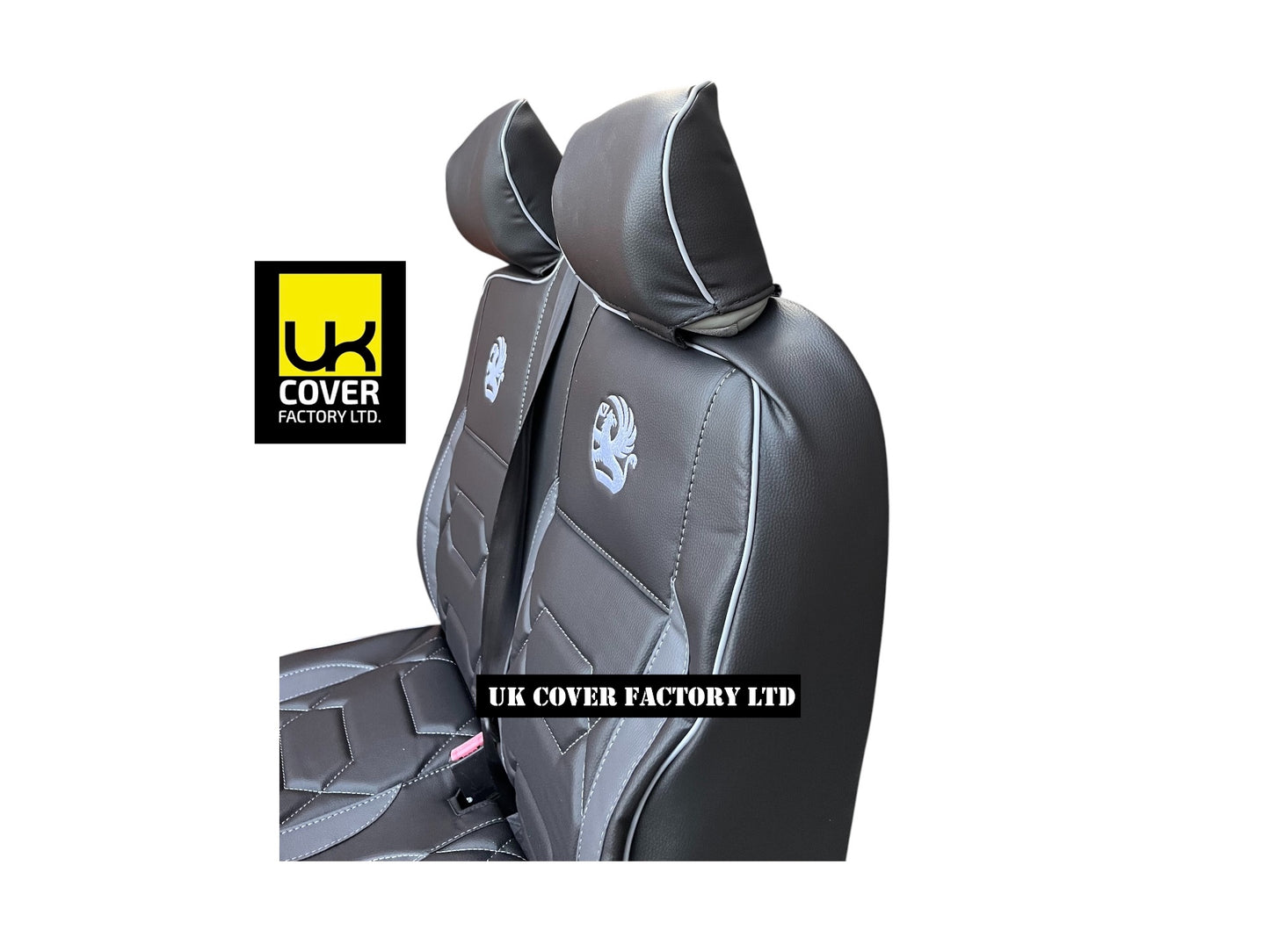 Van Seat Covers For VW Transporter Made with Logo 11A821VW Grey