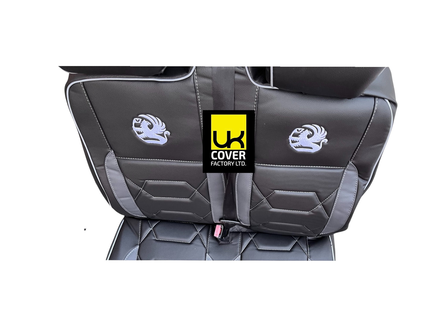 Van Seat Covers For VW Transporter Made with Logo 11A821VW Grey