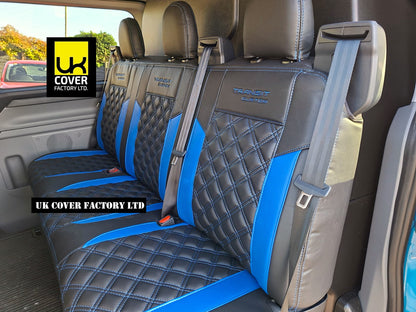 Van Seat Covers For Transit Custom/MK8 Double  Made with Transit Custom 1A24TC Blue