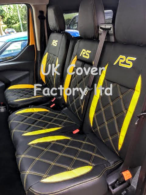 Van Seat Covers For Transit Custom/MK8 Made with RS 11A27RS YELLOW