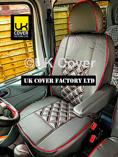 Ready Stock Van Seat Covers For Ford Transit MK6/MK7 Made with No Logo 11A3RS Red