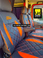 Van Seat Covers For Transit Custom/MK8 Made with Ford Letters & Piping 11A29FD ORANGE