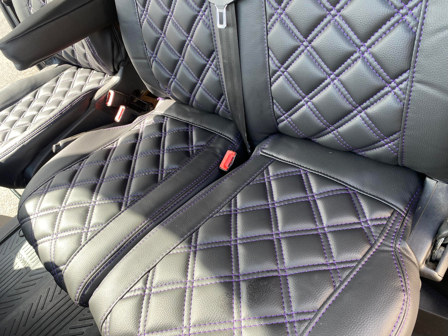 Van Seat Covers For VW Transporter Made with Logo 11A12VW Purple
