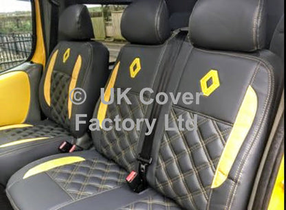 Van Seat Covers For Renault Trafic Made with Logo 11A27RN© Yellow