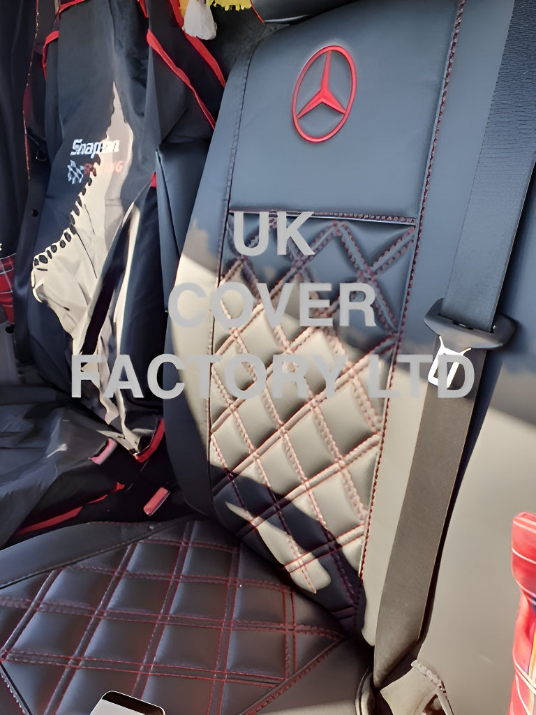 Van Seat Covers For Mercedes Sprinter Made with Logo 11A3MER© Red