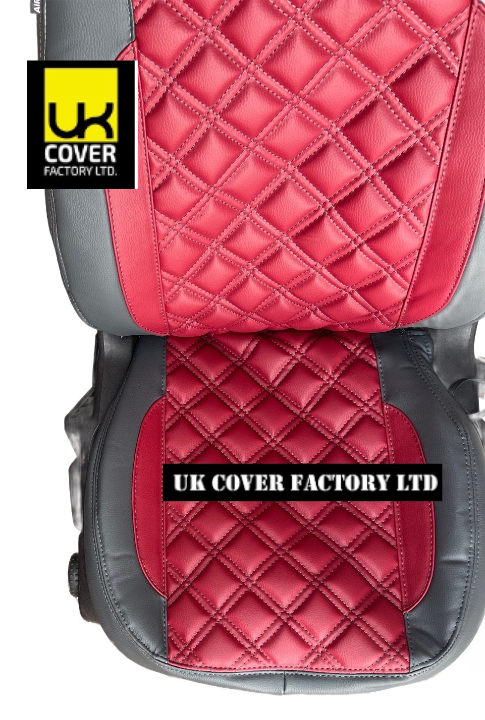 Van Seat Covers For Transit Custom/MK8 Made with FORD 11A30TRS BURGUNDY