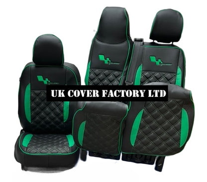 Van Seat Covers For Renault Trafic Made with Logo 11A28RS Green