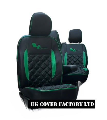 Van Seat Covers For Renault Trafic Made with Logo 11A28RS Green