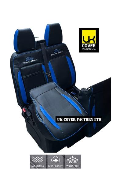 Van Seat Covers For Transit Custom/MK8 Made with Ford Transit 11A24FT Blue