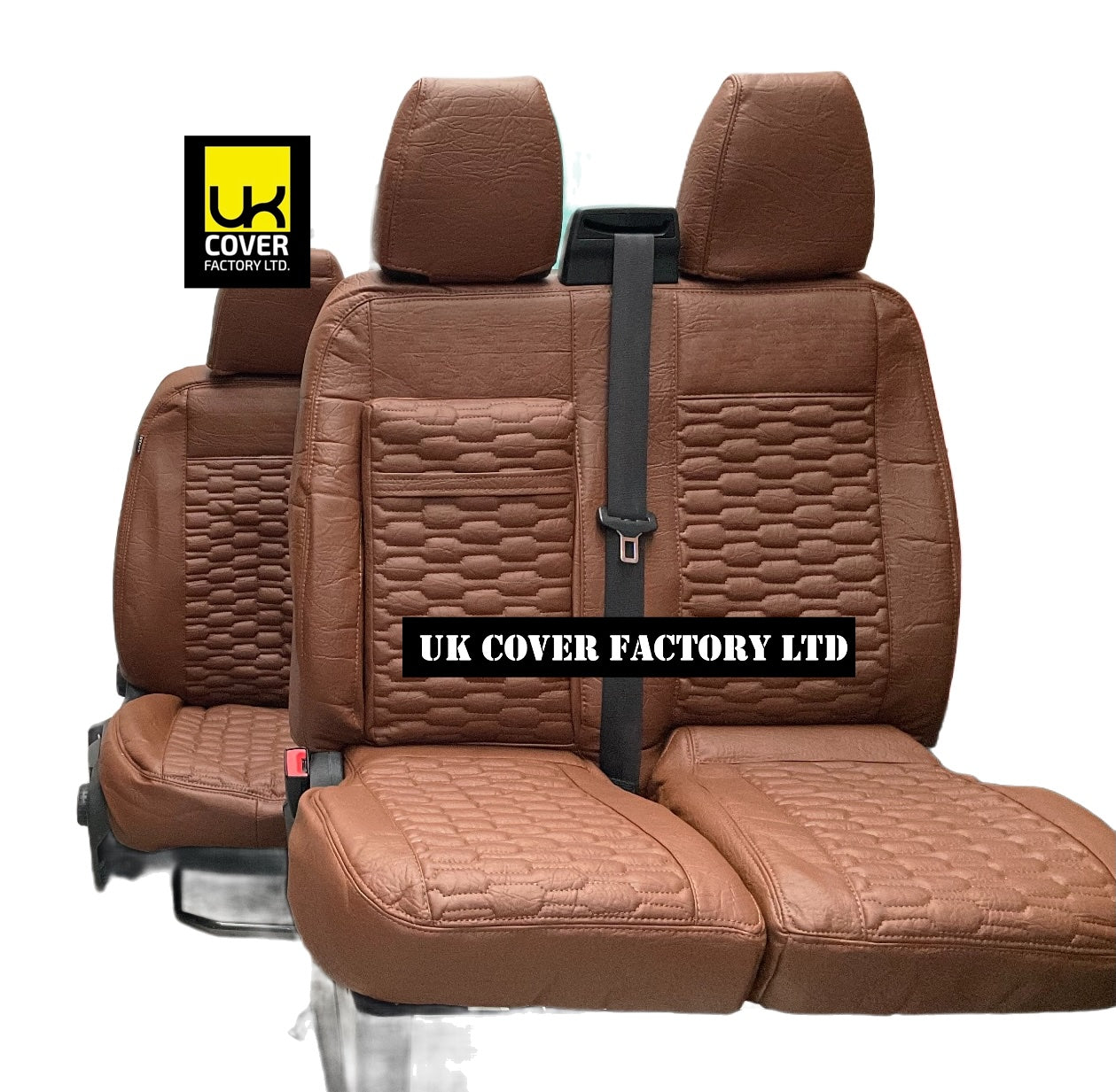 Van Seat Covers For Transit Custom/MK8 Made with No Logo 11A9 Brown