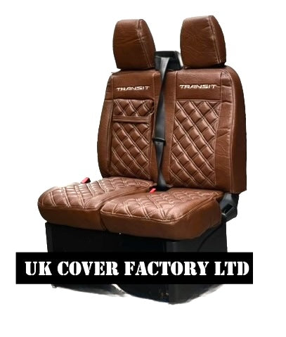 Van Seat Covers For Transit Custom/MK8 Made with Transit 11A9T Brown