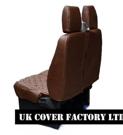 Van Seat Covers For Transit Custom/MK8 Made with No Logo 11A9 Brown