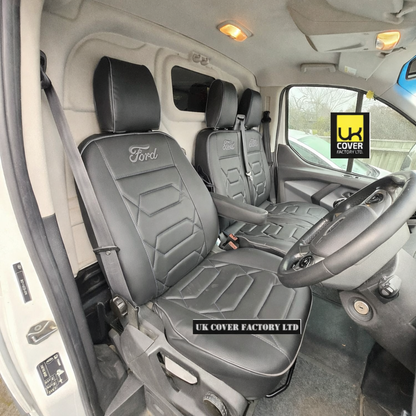 Van Seat Covers For Transit Custom/MK8 Made with FORD 11A1 GREY ELECTRON