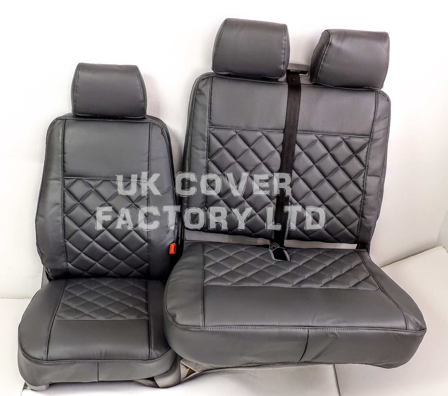 Van Seat Covers For VW Transporter Made Charcoal Grey 11A21 Grey