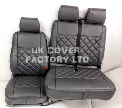 Van Seat Covers For VW Transporter Made Charcoal Grey 11A21 Grey