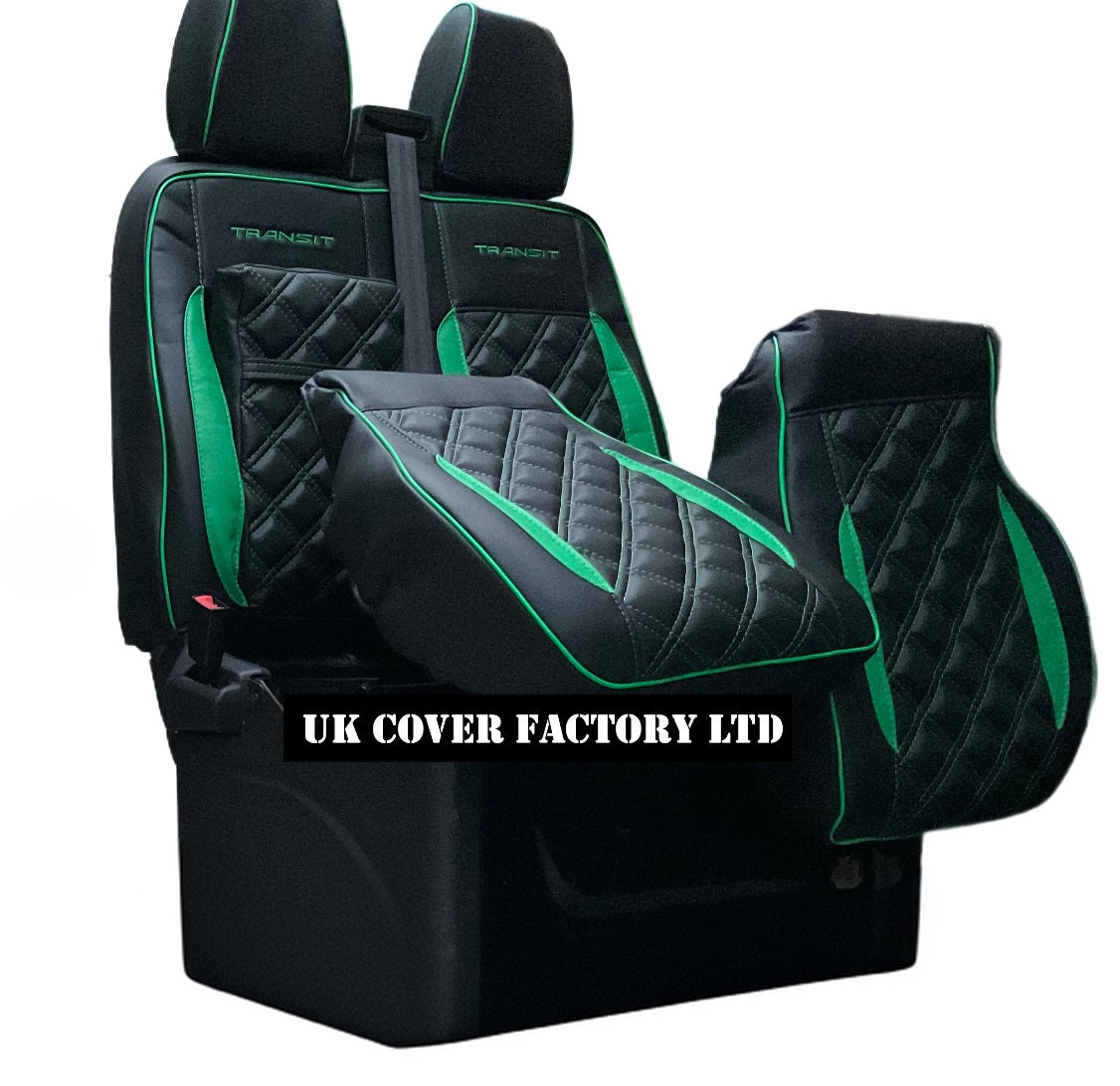 Van Seat Covers For Transit Custom/MK8 Made with Transit 11A28T Green