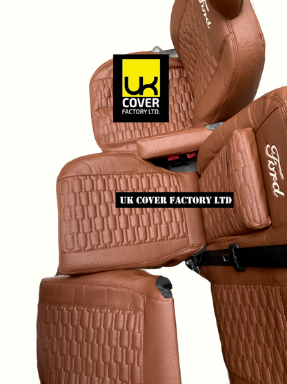 Van Seat Covers For Transit Custom/MK8 Made with Ford Transit 11A9FD© Brown