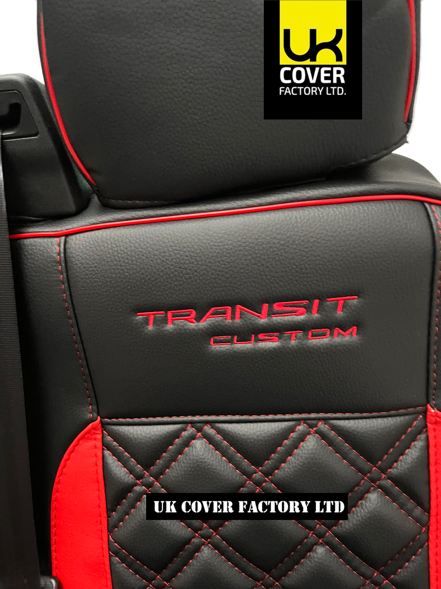 Ready Stock Van Seat Covers For Transit Custom/MK8 Made with Ford Transit 11A23FDRS RED