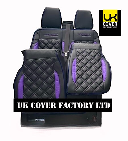 Van Seat Covers For Transit Custom/MK8 Double  Made with Transit Custom 1A33TC Purple