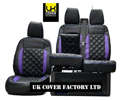 Van Seat Covers For Transit Custom/MK8 Double  Made with Transit Custom 1A33TC Purple