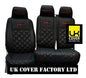 Van Seat Covers For VW TransporterT5/T6 with Logo 11A2RT Red