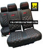 Van Seat Covers For VW TransporterT5/T6 with Logo 11A2RT Red