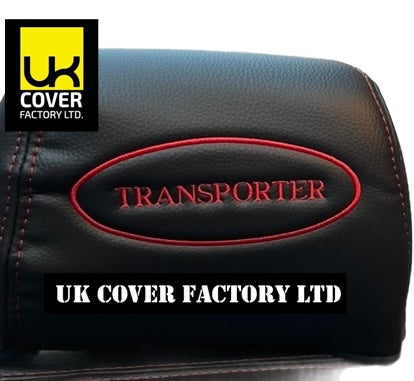 Van Seat Covers For VW TransporterT5/T6 with Logo 11A2RT Red
