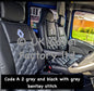 Van Seat Covers For Renault Trafic Made with Logo 11A2RN© Black & Grey