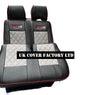 Van Seat Covers For VW Transporter Made with Sportline Logo & Piping 11A13SL Red