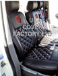 Van Seat Covers For VW Transporter Kombi Made with Logo 11A3VW Red