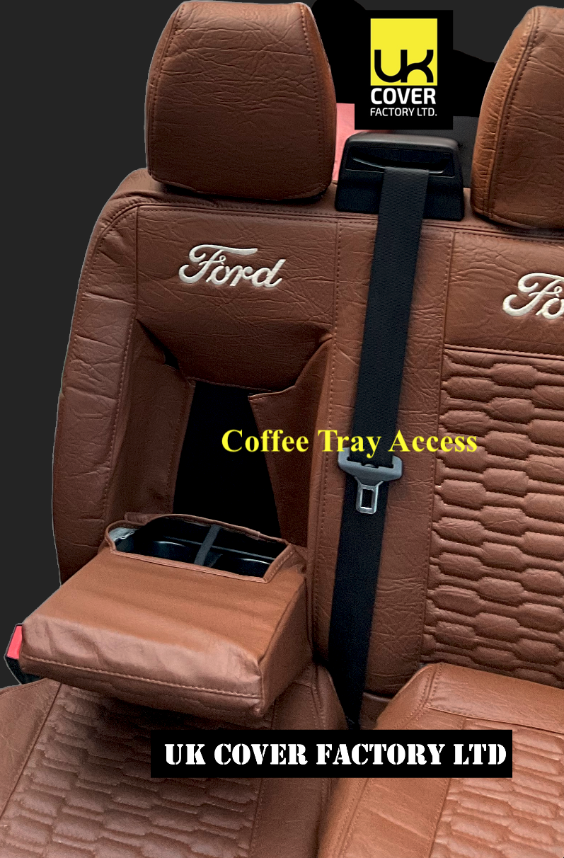 Van Seat Covers For Transit Custom/MK8 Made with Ford Transit 11A9FD© Brown